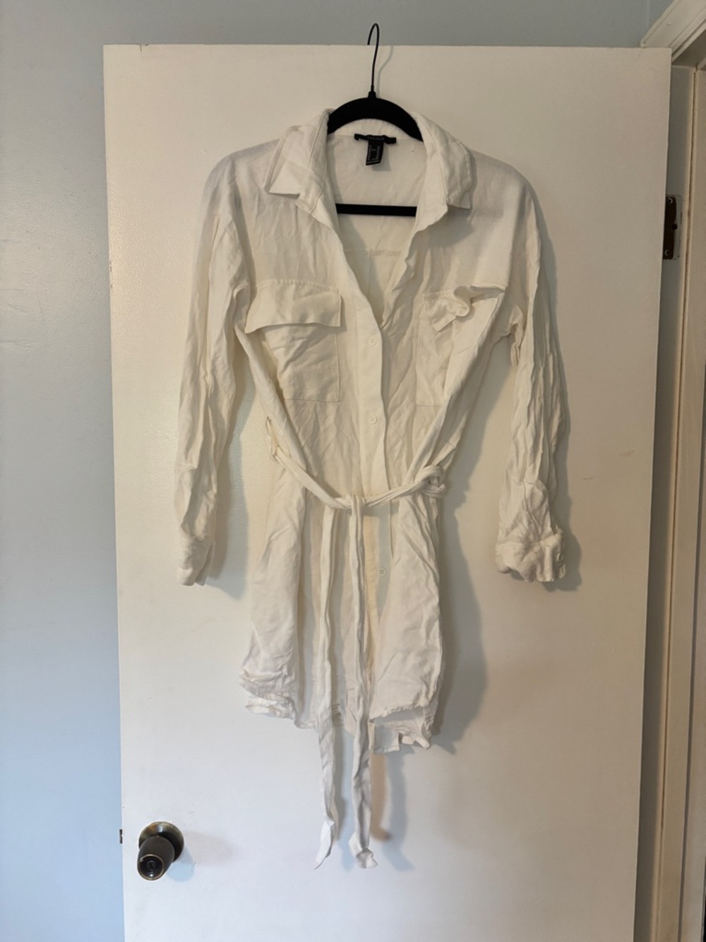 Forever 21 White Shirt Dress, Size XS
